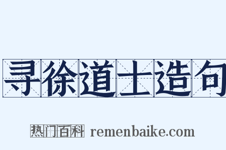 寻徐道士造句是什么意思的图片